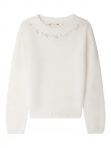 Свитер с кристаллами Bonpoint, белый