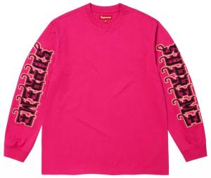 Топ с длинными рукавами Supreme Intarsia Sleeve Long-Sleepe, розовый