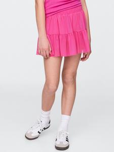 (K) Сетчатая мини-юбка/шорты с завышенной талией (детская)