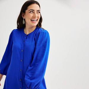 Женское мини-платье с адаптивным блузоном и развевающимся подолом Nine West, цвет Gage Blue