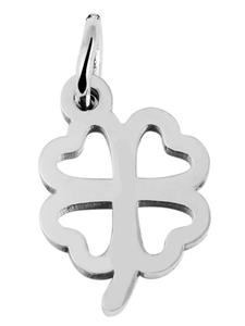 Adeliás Женский кулон - кулон в виде клеверного листа из нержавеющей стали серебристого цвета