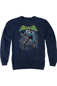 Толстовка Batman Nightwing для взрослых с круглым вырезом Gildan, темно-синий