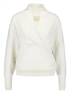 Вязаный свитер Таласса с V-образным вырезом PAULA, белый