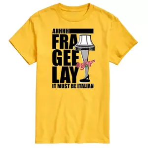 Мужская футболка с принтом "Ножка-лампа" из "Рождественской истории" Licensed Character, желтый