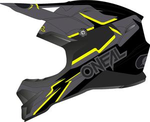 Мотокроссовый шлем Oneal 3series voltage, Black/Neon Yellow