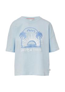 Рубашка QS, лазурный/светло-голубой