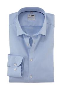 Рубашка бизнес-класса Level 5 облегающая с длинным рукавом воротником Kent Olymp, синий