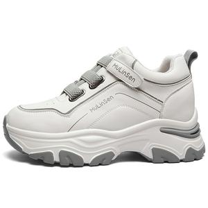 Кроссовки женские толстые средней высоты Mulinsen, бежевый/черный