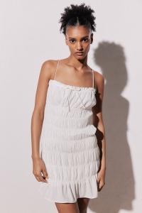 Облегающее платье со сборками H&M, бежевый