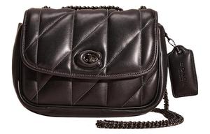 COACH Сумка кроссбоди из кожи наппа среднего размера для женщин черная