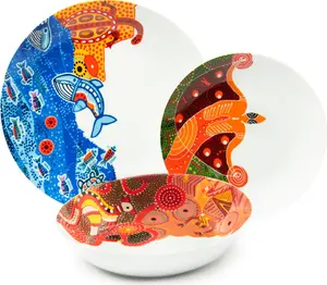 Набор столовых приборов из 18 предметов, австралийский фарфор, разноцветный Excelsa