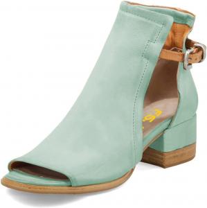 Женские сандалии FSJ с открытым носком, вырезами и пряжкой, ботильоны на щиколотке, удобные с низким устойчивым каблуком, летние сандалии, размеры 4-15 M US, Pale Turquoise