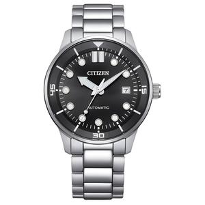 CITIZEN Часы Mechanical Watch Series Automatic Mechanical Movement Stainless Steel Strap Watch 40mm Men's Watch Black Dial, Black Dial