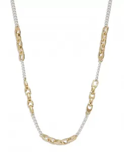 Фирменное колье из смешанных цепей Coach, two-tone