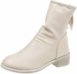 Женские ботильоны COVOYYAR с низким каблуком, повседневная обувь для женщин, White