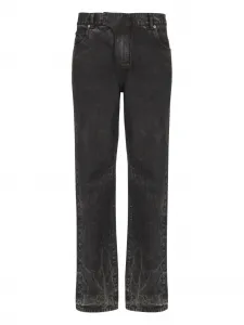 Джинсы из вареного денима BALMAIN, черный