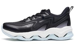 Женские противоскользящие износостойкие низкие кроссовки для бега сине-черные 361°, Obsidian Black/Sheer Blue