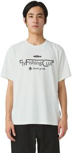 Футболка с коротким рукавом Snow Peak SPF-TS-25AU902 с графическим принтом для любителей нахлыстовой рыбалки (мужская и женская), белый