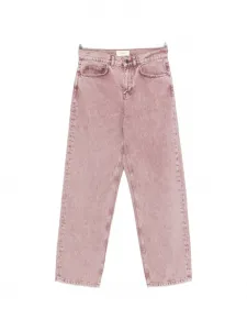 Джинсы-клеш с эффектом вареного денима Roi Les Deux, розовый