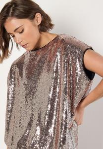 Футболка с принтом SEQUIN Apricot, коричневый