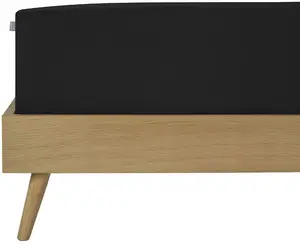 Простыня Schiesser "Джесси из 100% хлопка", для матрасов высотой до 22 см, СДЕЛАНО В ЗЕЛЕНОМ цвете от OEKO-TEX 180х200 см, 1 шт., черный