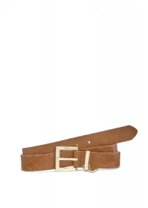 LASCANA поясной ремень, с пряжкой и небольшой аппликацией, ремень, джинсовый ремень, брючный ремень, цвет Camel
