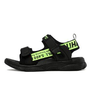 Нескользящие, дышащие, легкие, амортизирующие, низкие детские сандалии ZHULE, черный/зеленый