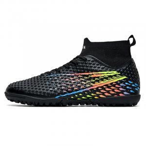 Футбольные бутсы детские с высоким верхом, амортизирующие удары и устойчивые к истиранию D&W, черный