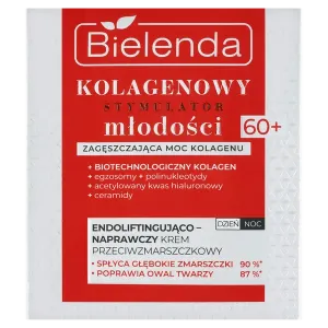Эндолифтинг-восстанавливающий крем для лица против морщин 60+ для дня и ночи, 50 мл Bielenda Kolagenowy stymulator młodości