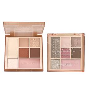 Палитра теней для век из 7 цветов MINSHZEE, 02# sunset mountains and seas+03# light peach