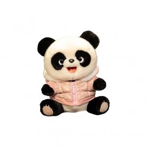Плюшевая кукла в кожаной куртке Panda, высота 25см/30см/40см OUYIN, розовый