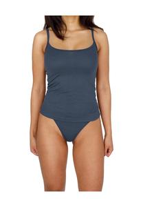 Топ из мериноса с бретельками-спагетти kyneton Normani, синий