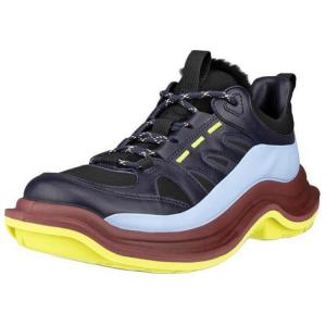 Ecco Нескользящие износостойкие низкие повседневные туфли женские, черно-синие