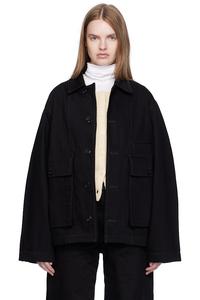 Свободная джинсовая куртка Lemaire, черный