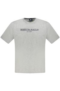Футболка мужская North Sails хлопковая с логотипом на груди, серый