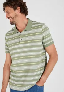 Рубашка-Поло à rayures manches courtes Damart, Green Striped
