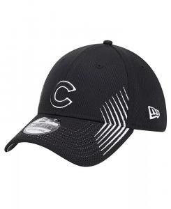 Мужская черная бейсболка Chicago Cubs Active Dash Mark 39THIRTY Flex New Era