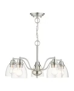 Люстра Montgomery на 5 ламп Livex, silver-tone