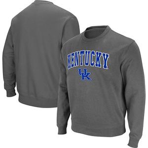 Мужской свитшот с аркой и логотипом kentucky wildcats цвета charcoal Colosseum