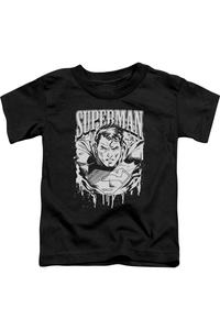 Футболка с коротким рукавом Superman Super Metal для малышей Gildan, черный