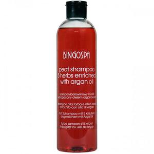 Грязевой шампунь с 5 травами, обогащенный аргановым маслом, 300 мл Bingospa