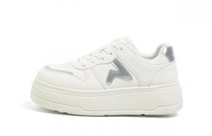 HUANQIU Женские низкие скейтборд-кроссовки Coverage Height Increasing цвета бежевый серебристый