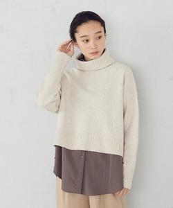 Вязаный топ с открытыми плечами и высоким воротником Comme Ca Ism, цвет Ivory