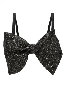 Блузка с бантом и вырезом Lika, черный