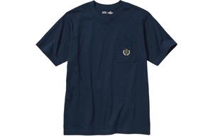 Футболка Volleyball Junior Co-branded Model Unisex Navy Blue Uniqlo, темно-синий