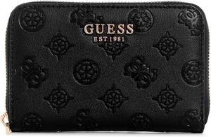 Кошелек GUESS Phoebe Medium Zip Around, черный логотип, Black Logo