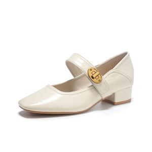 Туфли Мэри Джейн на массивном каблуке для женщин TATAYA, Ecru