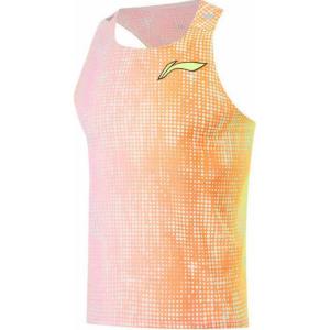 Лининг майка для бега мужская стандартная белая с принтом по всей поверхности