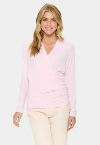 Топ с длинными рукавами viggasz с запахом Saint Tropez, Pink A Boo