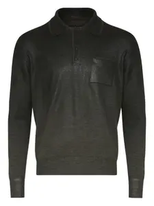 Поло с карманом Maison Margiela, зеленый